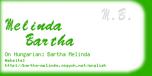 melinda bartha business card